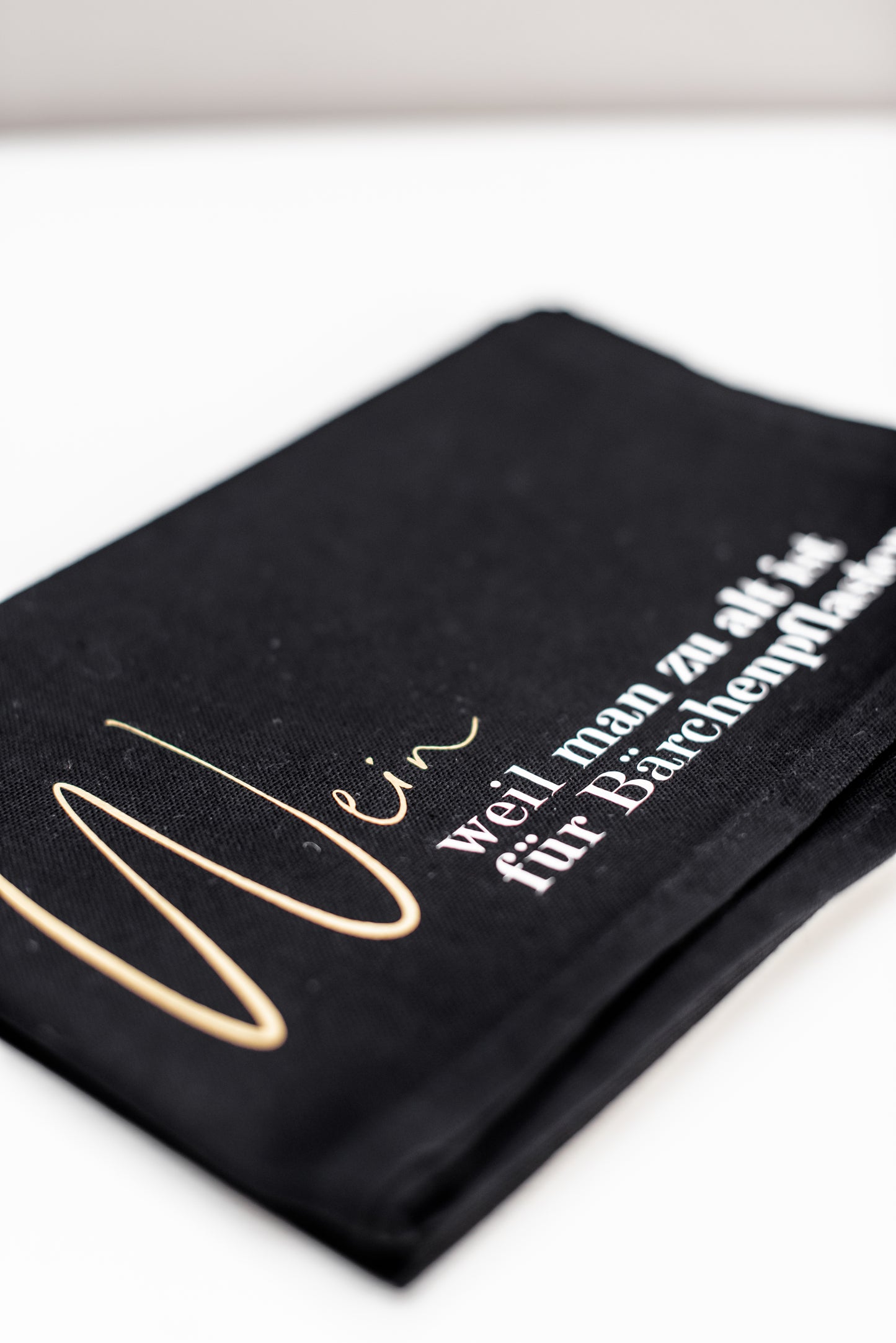 Geschirrtuch mit Spruch 'Wein - Bärchenpflaster' Geschenk zum Einzug, zur Hochzeit oder Muttertag