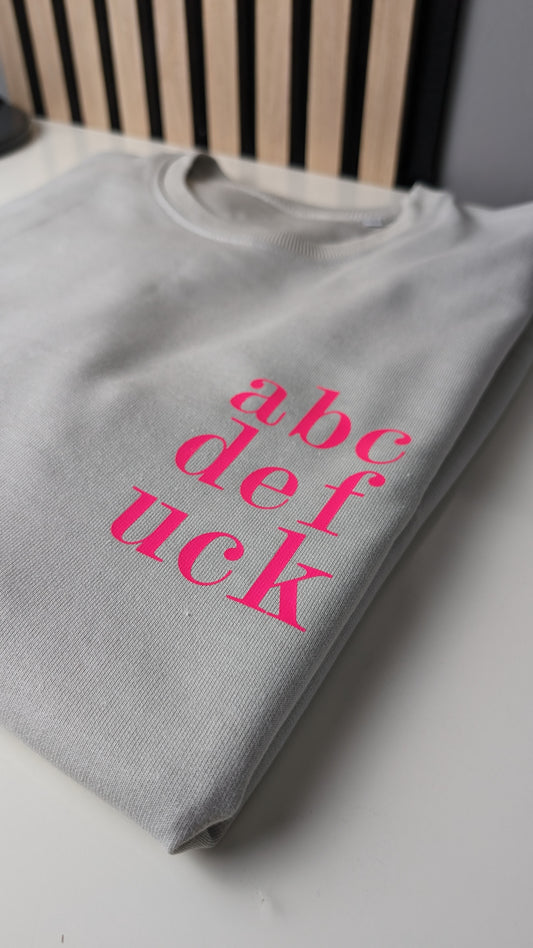 Sweater mit Druck "abcd"