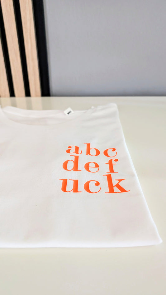 T-Shirt mit Druck "abcd"