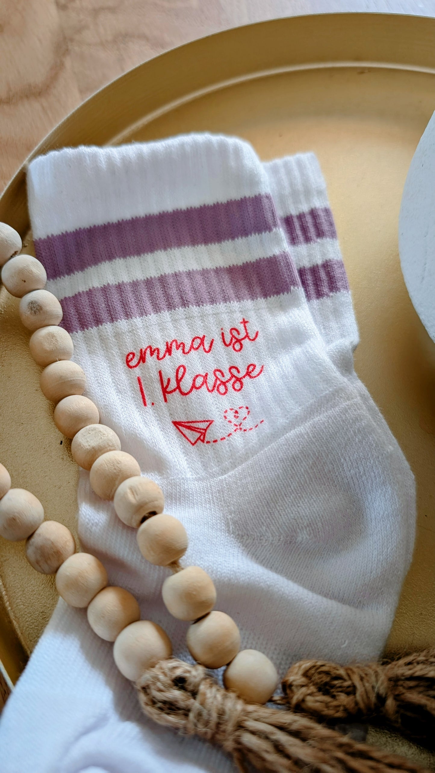 Kindersocken mit Druck "Schulkind"
