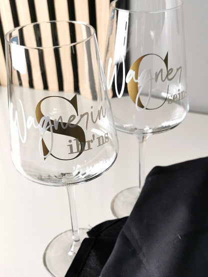 Individuell personalisiertes Weinglas - Geschenk zum Einzug, zur Hochzeit oder Muttertag