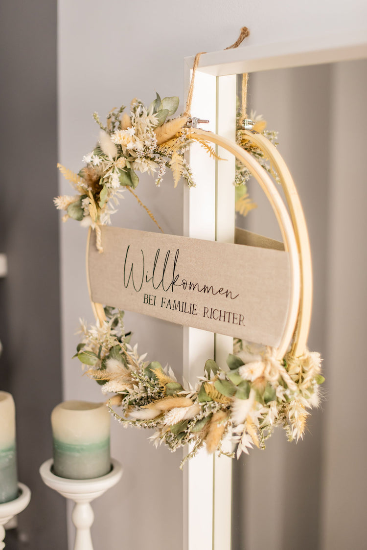 Personalisierte Türkränze für jeden Anlass – Hochzeit, Einzug & mehr – herzstueckrichter