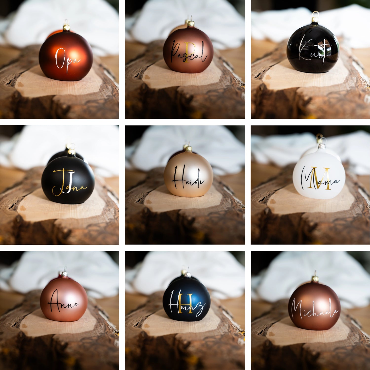 Personalisierte Weihnachtskugeln – einzigartiger Baumschmuck mit Namen