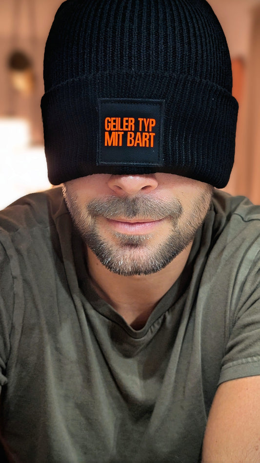Damen, Herren & Kids | Statement Strickmütze  – Trendige Beanie mit Aufdruck