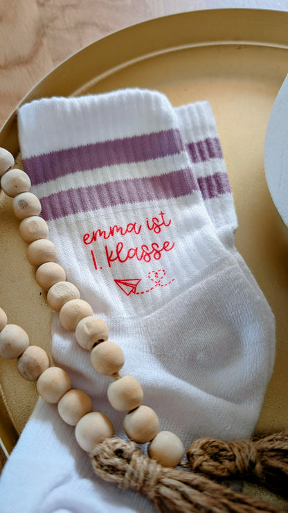 Kindersocken mit Druck "Schulkind"