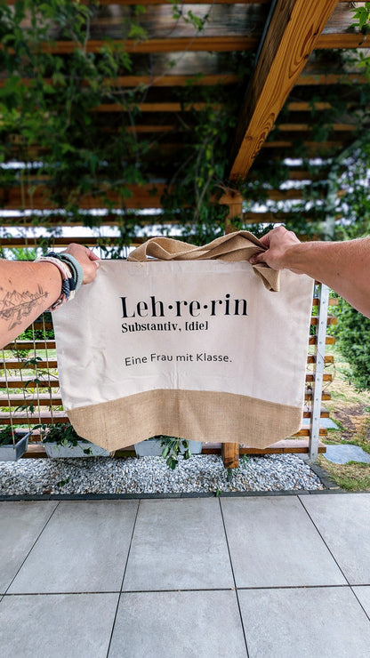 Jute shopper XXL 'luck'