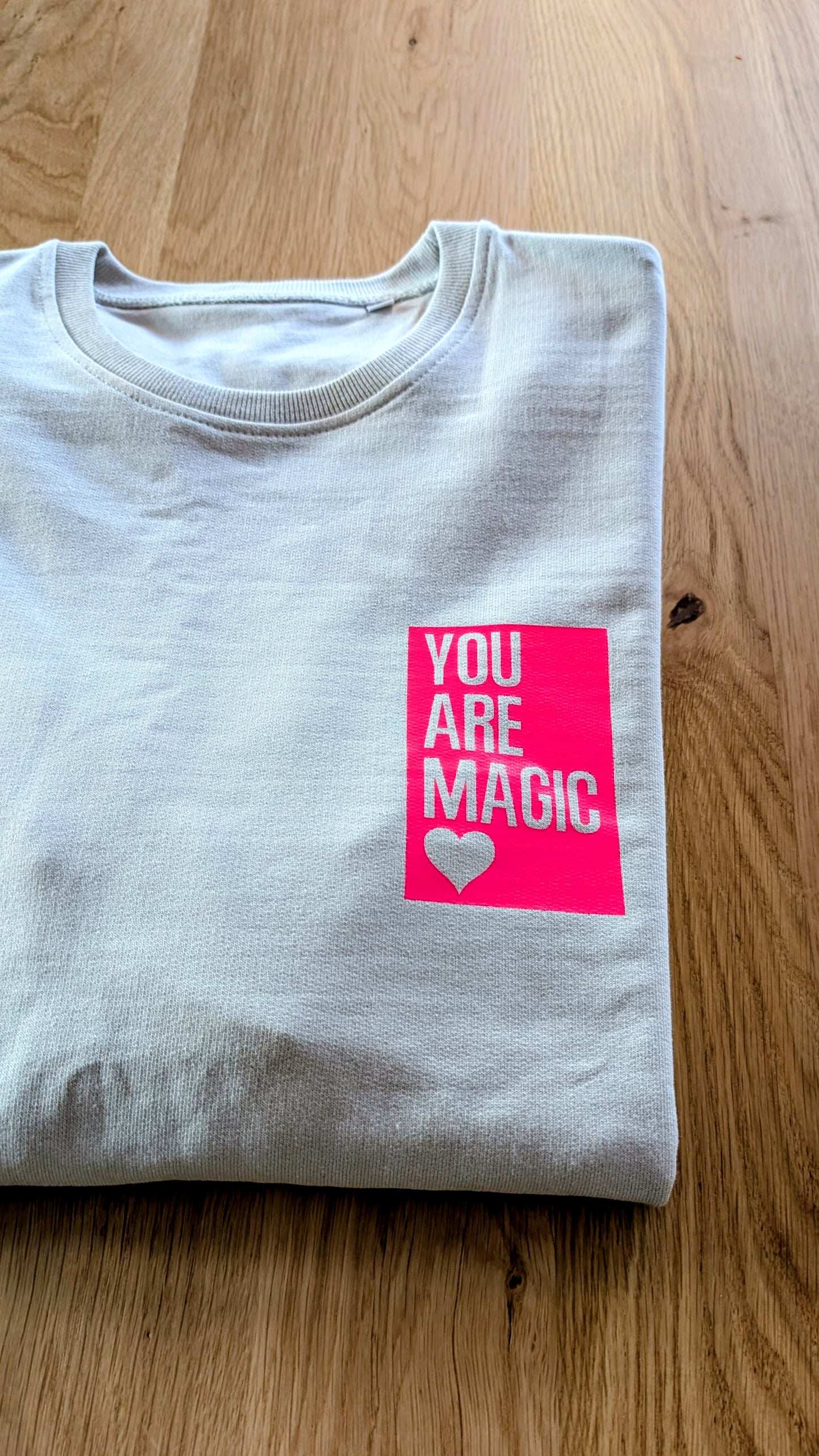 Sale - Damen Sweater "you are magic", Gr. XL, grey fog