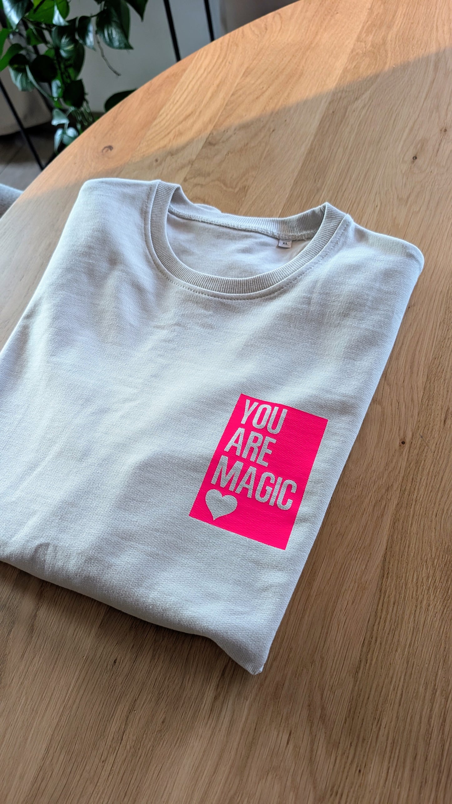 Sale - Damen Sweater "you are magic", Gr. XL, grey fog