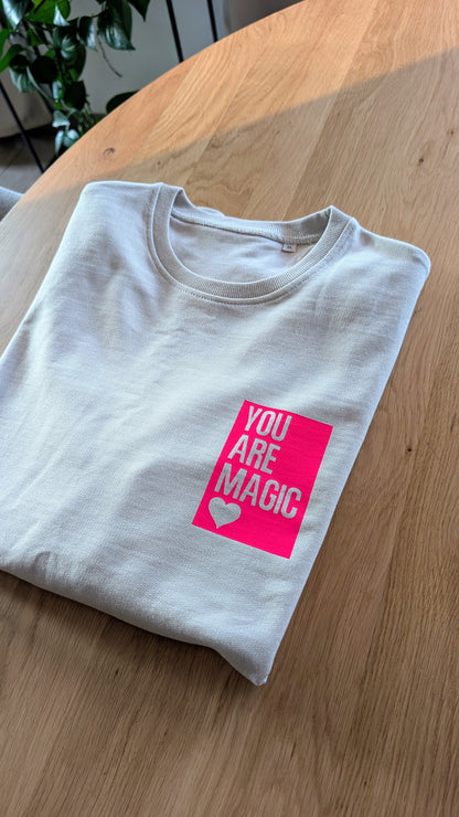 Sale - Damen Sweater "you are magic", Gr. XL, grey fog