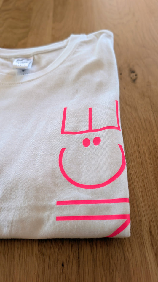 Sale - Kinder T-Shirt "nice", Gr. 134, weiß