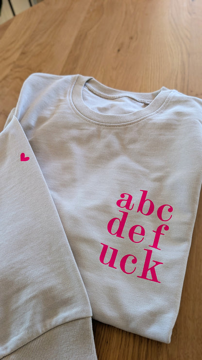 Sale - Damen Sweater "abcd", Gr. XXL, grey fog - B-Ware