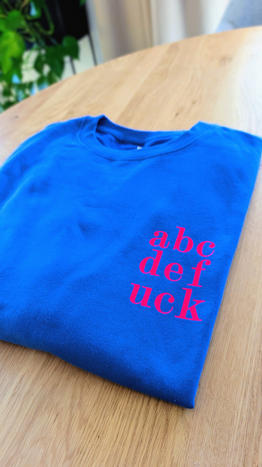 Sale - Damen Sweater "abcd", Gr. XL, royal blue