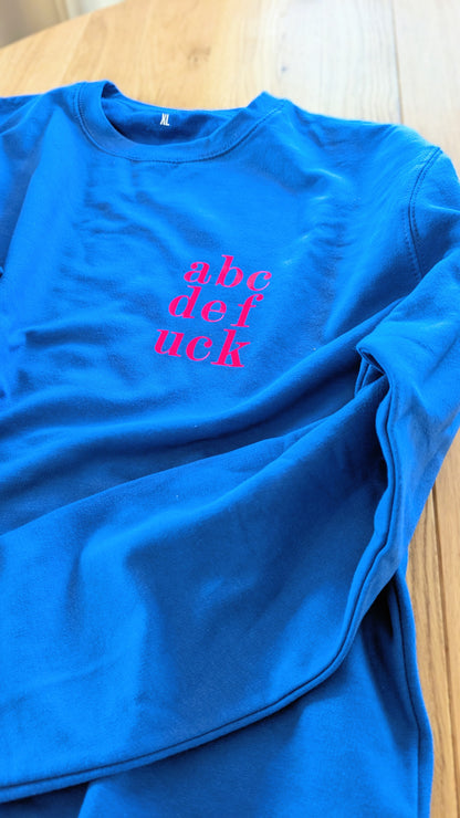 Sale - Damen Sweater "abcd", Gr. XL, royal blue