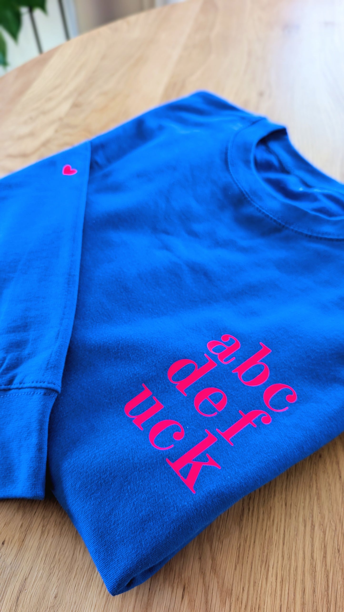 Sale - Damen Sweater "abcd", Gr. XL, royal blue