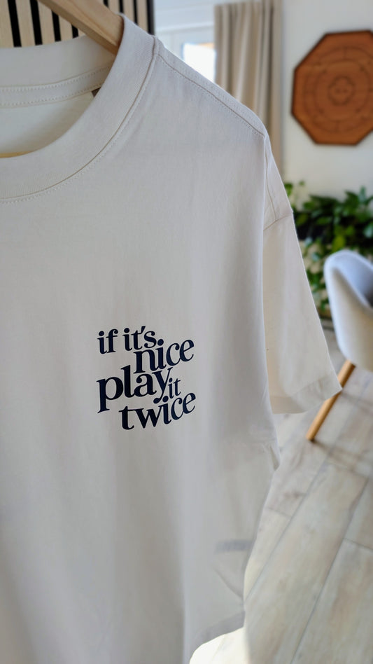 Damen | Boxy T-Shirt "if it's nice play it twice"
