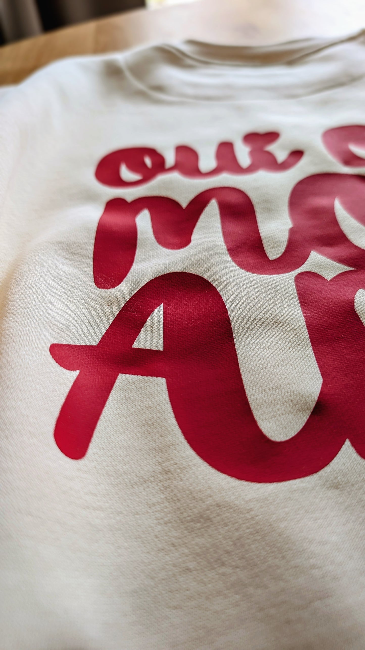 Damen | Sweater mit Druck "oui oui mon ami"
