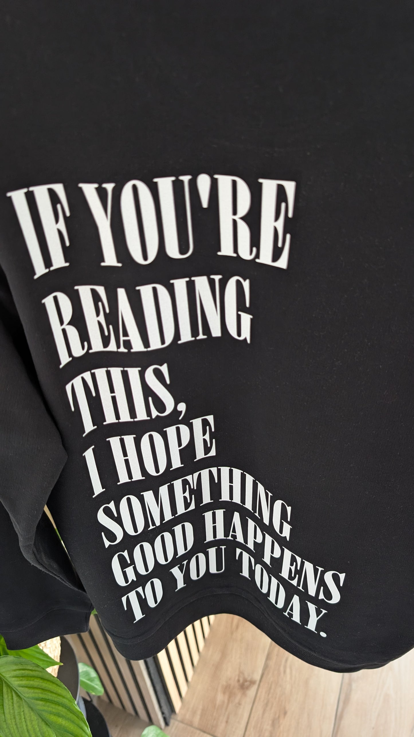 Damen | Sweater mit Rückendruck "if you're reading"