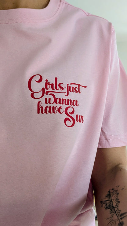 Damen | Boxy T-Shirt "girls just wanna have sun"