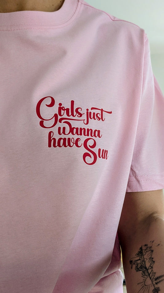 Sale - Damen | Boxy T-Shirt "girls just wanna have sun"