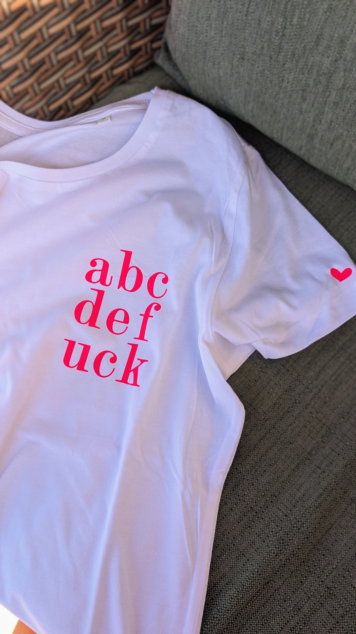 Sale Damen | T-Shirt mit Druck "abcd"