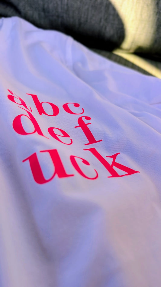 Sale Damen | T-Shirt mit Druck "abcd"