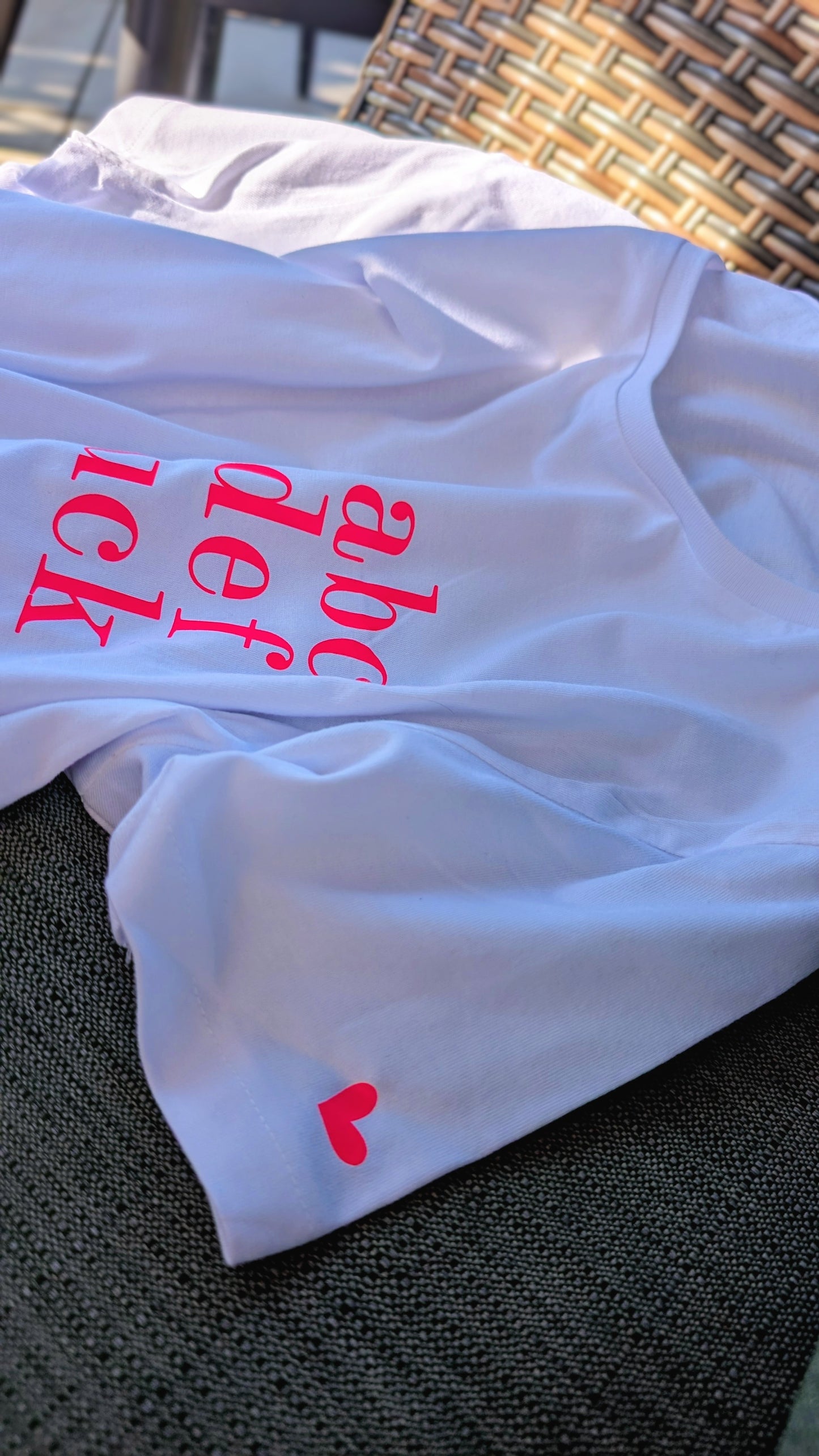 Sale Damen | T-Shirt mit Druck "abcd"