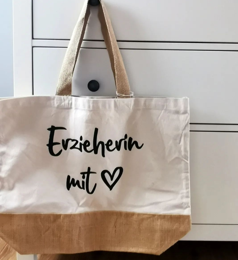 Jute shopper XXL 'luck'