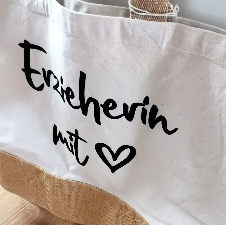 Jute shopper XXL 'luck'