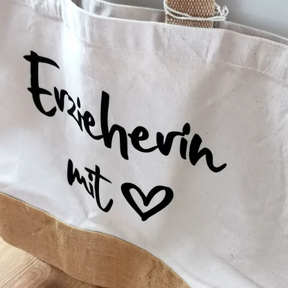 Jute shopper XXL 'luck'