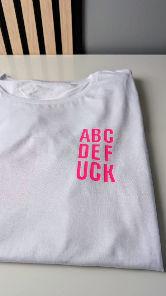 Damen & Herren | Shirt mit Druck „abc“/„get sh# done“
