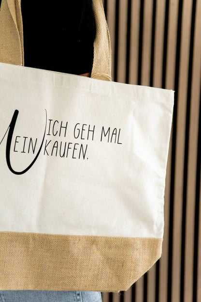 Personalisierter Juteshopper "Weinkaufen"