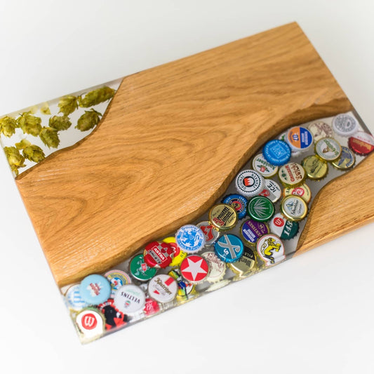 Unique serving board- perfect gift for him and her | Beer &amp; Hops | Housewarming gift