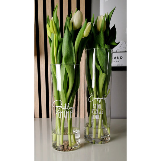 Flower vase with a unique print - great gift idea for any occasion or as a special table decoration for Easter, weddings, etc.